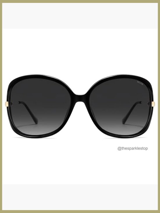 Oversized Butterfly Sunglasses with Gold Arms UV Protection main image 4